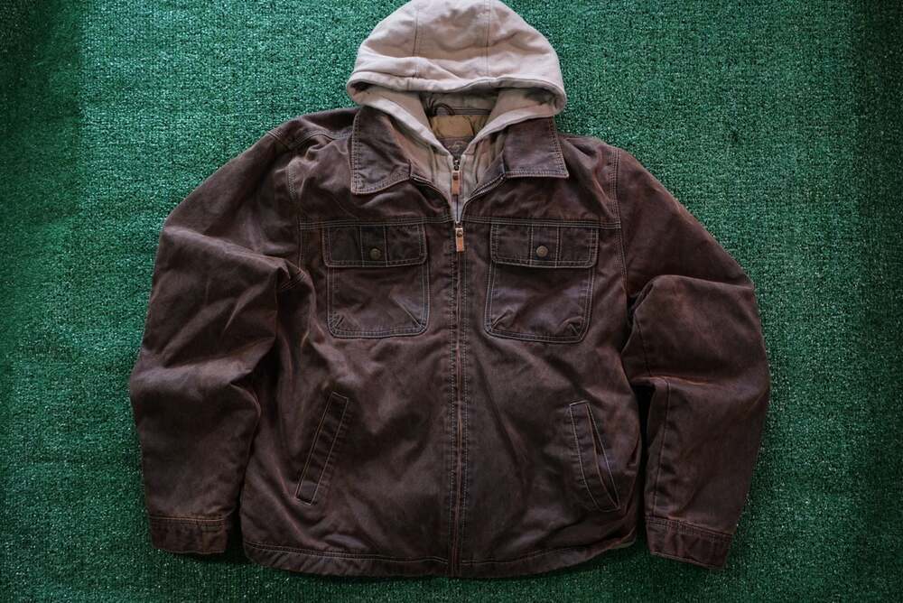 Men's Canvas Hooded Work Jacket with Quilted Lining